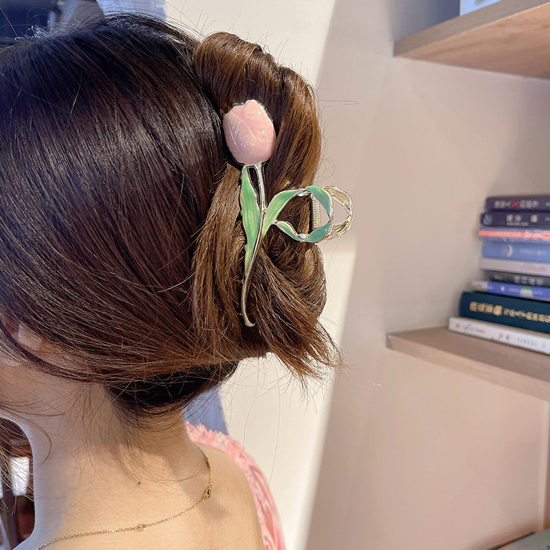 Tulip Flower Hair Claw Clip view 2