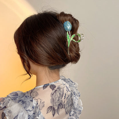 Tulip Flower Hair Claw Clip view 3