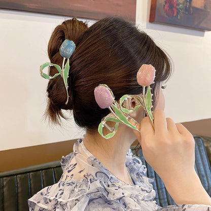 Tulip Flower Hair Claw Clip view 4