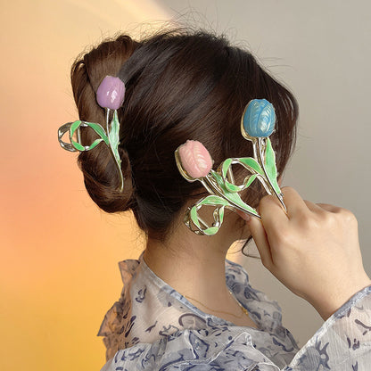 Tulip Flower Hair Claw Clip