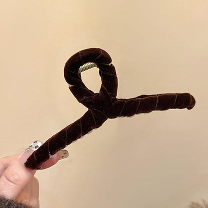 Velvet Cross Hair Claw Clip view 7