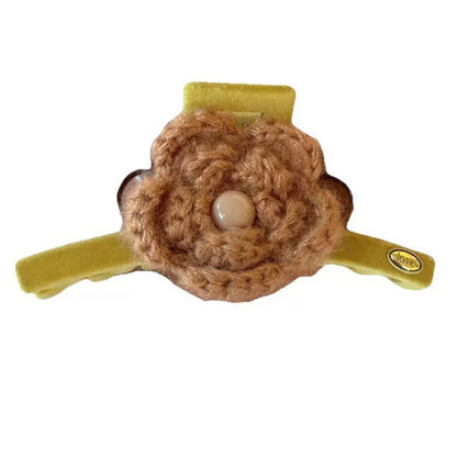 Velvet Flower Hair Claw Clip view 5