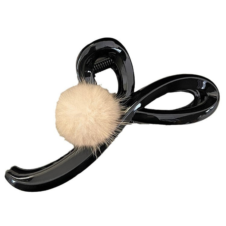 Warm Pom Pom Hair Claw Clip view 5