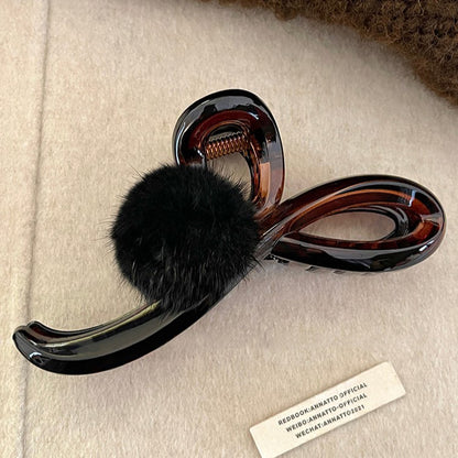 Warm Pom Pom Hair Claw Clip view 9