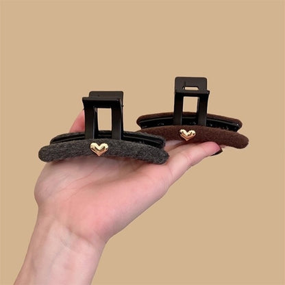 Wool Heart Hair Claw Clip view 4
