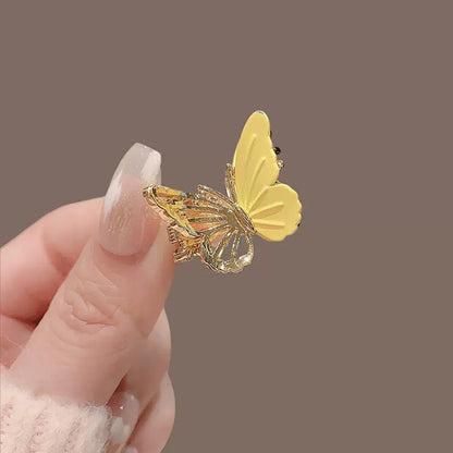 Yellow Butterfly Mini Hair Claw Clip view 3