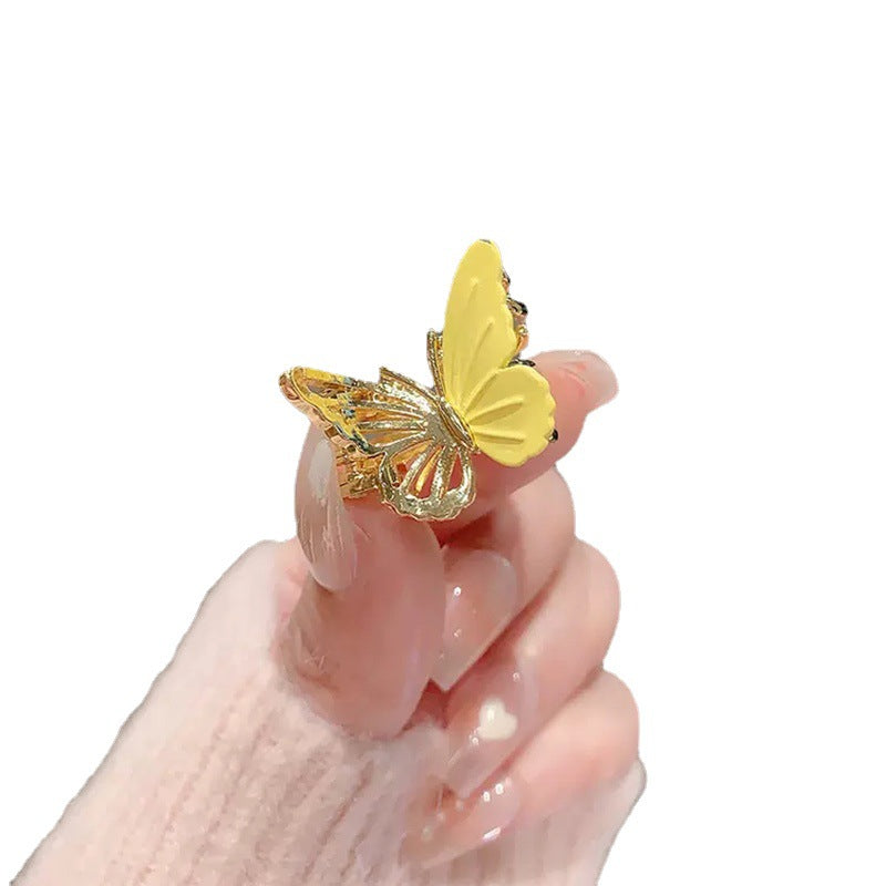 Yellow Butterfly Mini Hair Claw Clip view 5