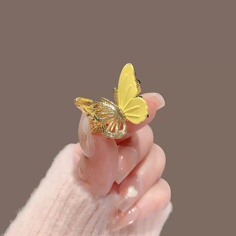 Yellow Butterfly Mini Hair Claw Clip view 6