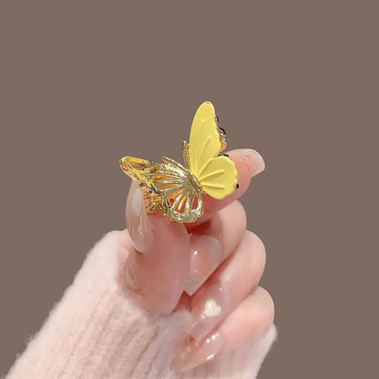 Yellow Butterfly Mini Hair Claw Clip view 6